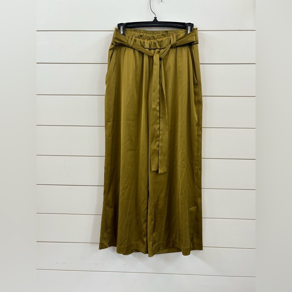 Joie Olive Tie-Waist Maxi Pants
